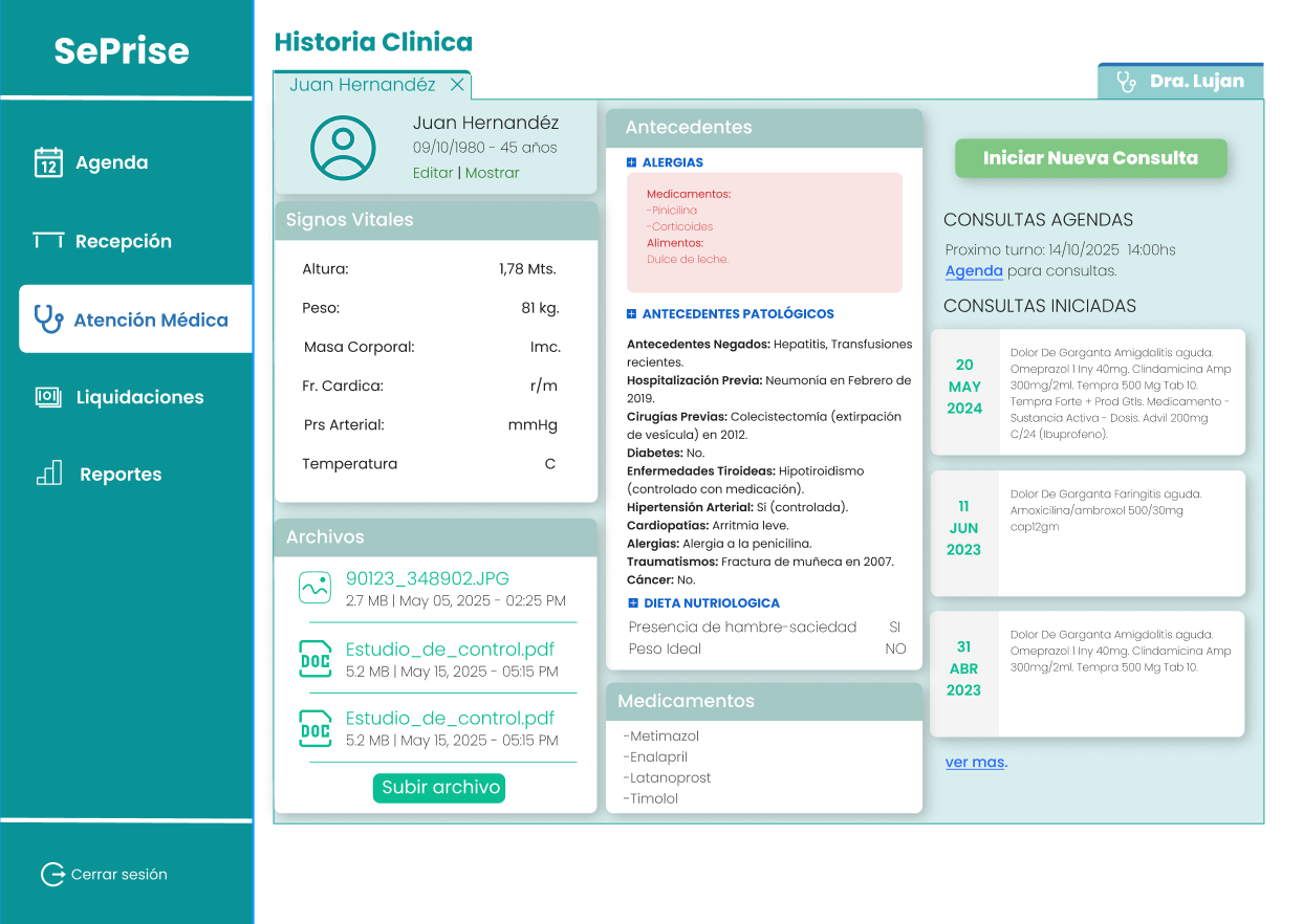 Diseño para la Clínica Seprice